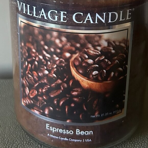 NWT Village Candle Espresso Bean Glass Jar Scented Candle Large - Picture 4 of 4